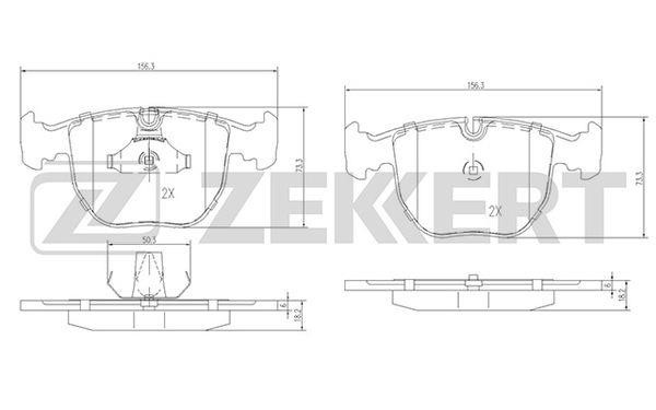 Zekkert BS-1150 Гальмівні колодки, комплект BS1150: Купити в Україні - Добра ціна на EXIST.UA!