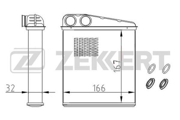 Zekkert MK-5121 Теплообмінник, опалення салону MK5121: Купити в Україні - Добра ціна на EXIST.UA!