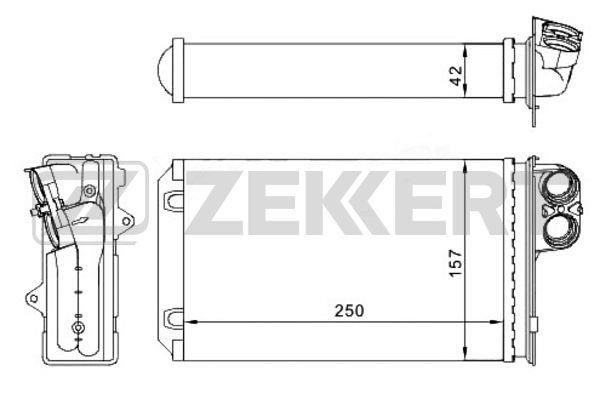 Zekkert MK-5078 Теплообмінник, система опалення салону MK5078: Купити в Україні - Добра ціна на EXIST.UA!
