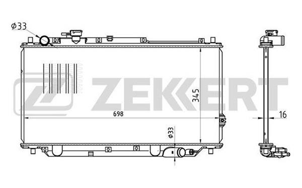 Zekkert MK-1330 Радіатор, система охолодження двигуна MK1330: Купити в Україні - Добра ціна на EXIST.UA!