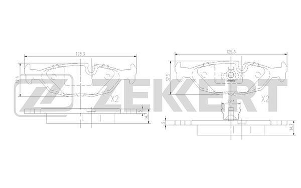 Zekkert BS-1385 Гальмівні колодки передні, комплект BS1385: Купити в Україні - Добра ціна на EXIST.UA!
