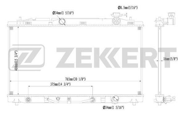 Zekkert MK-1130 Радіатор, система охолодження двигуна MK1130: Купити в Україні - Добра ціна на EXIST.UA!