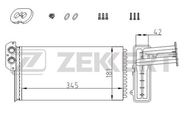 Zekkert MK-5116 Теплообмінник, опалення салону MK5116: Купити в Україні - Добра ціна на EXIST.UA!
