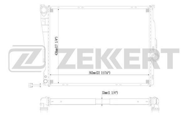 Zekkert MK-1111 Радіатор охолодження двигуна MK1111: Купити в Україні - Добра ціна на EXIST.UA!
