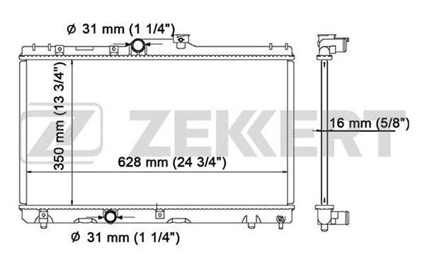 Zekkert MK1044 Радіатор охолодження двигуна MK1044: Купити в Україні - Добра ціна на EXIST.UA!