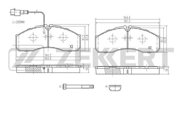 Zekkert BS-2966 Гальмівні колодки задні, комплект BS2966: Купити в Україні - Добра ціна на EXIST.UA!
