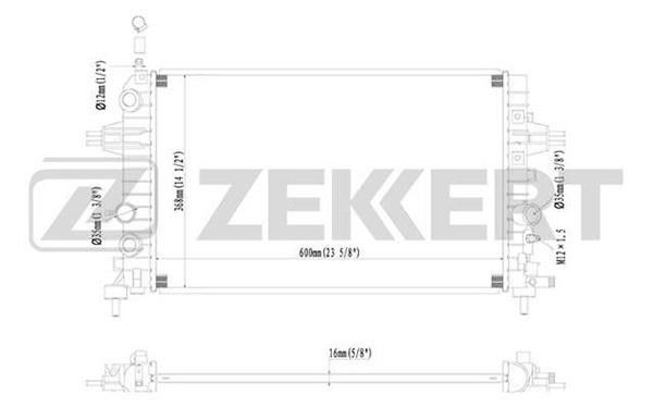 Zekkert MK-1084 Радіатор охолодження двигуна MK1084: Купити в Україні - Добра ціна на EXIST.UA!