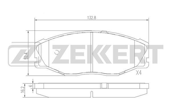 Zekkert BS-2085 Гальмівні колодки передні, комплект BS2085: Купити в Україні - Добра ціна на EXIST.UA!