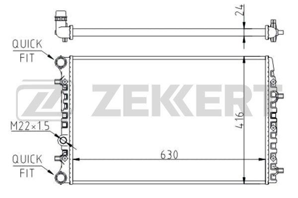 Zekkert MK1140 Радіатор охолодження двигуна MK1140: Купити в Україні - Добра ціна на EXIST.UA!
