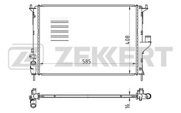 Zekkert MK-1051 Радіатор охолодження двигуна MK1051: Купити в Україні - Добра ціна на EXIST.UA!