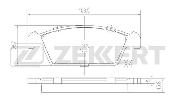 Zekkert BS-1769 Гальмівні колодки, комплект BS1769: Купити в Україні - Добра ціна на EXIST.UA!