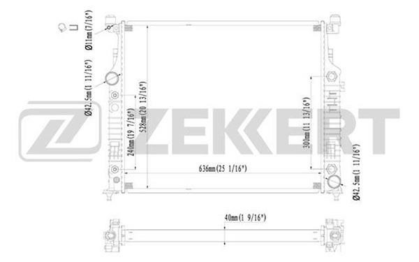 Zekkert MK-1317 Радіатор, система охолодження двигуна MK1317: Купити в Україні - Добра ціна на EXIST.UA!