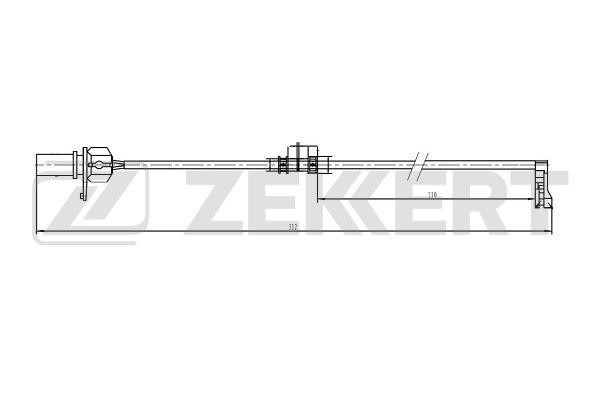 Zekkert BS-8107 Датчик зносу гальмівних колодок BS8107: Приваблива ціна - Купити в Україні на EXIST.UA!