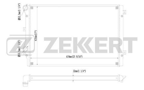 Zekkert MK1092 Радіатор охолодження двигуна MK1092: Купити в Україні - Добра ціна на EXIST.UA!