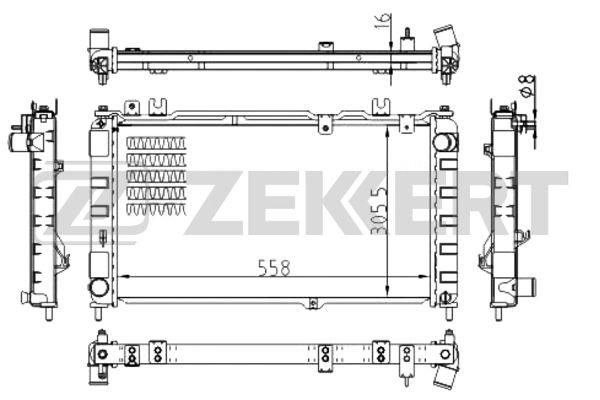Zekkert MK-1508 Радіатор, охолодження двигуна MK1508: Купити в Україні - Добра ціна на EXIST.UA!