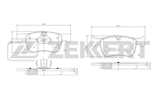 Zekkert BS-2143 Гальмівні колодки передні, комплект BS2143: Купити в Україні - Добра ціна на EXIST.UA!