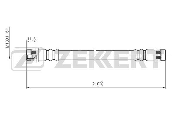 Zekkert BS-9456 Гальмівний шланг BS9456: Купити в Україні - Добра ціна на EXIST.UA!