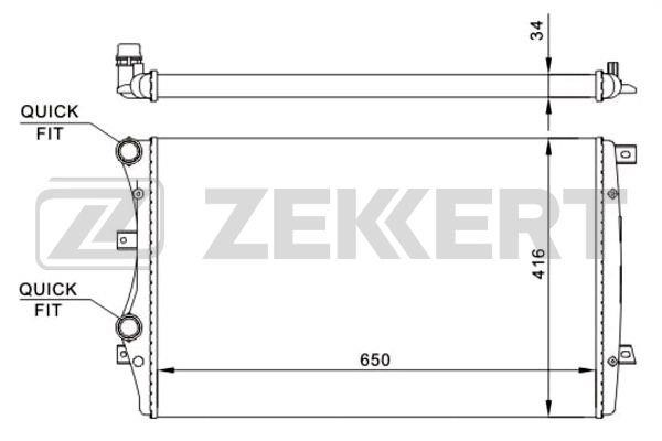 Zekkert MK-1246 Радіатор, система охолодження двигуна MK1246: Купити в Україні - Добра ціна на EXIST.UA!