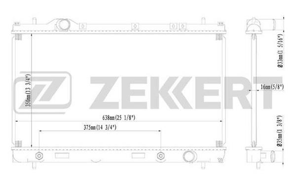 Zekkert MK-1240 Радіатор, система охолодження двигуна MK1240: Купити в Україні - Добра ціна на EXIST.UA!