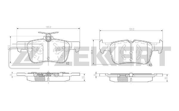 Zekkert BS-2957 Гальмівні колодки задні, комплект BS2957: Купити в Україні - Добра ціна на EXIST.UA!