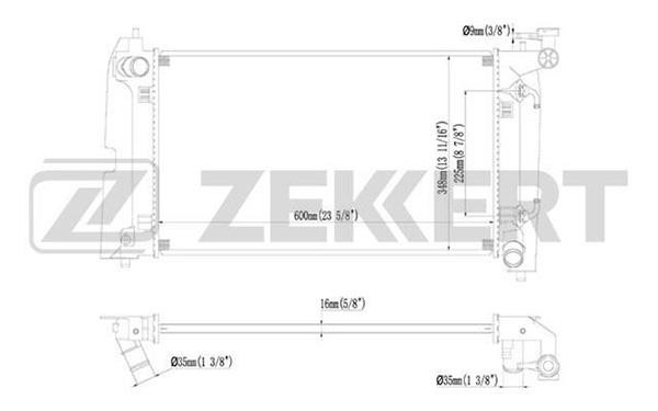 Zekkert MK-1224 Радіатор, система охолодження двигуна MK1224: Приваблива ціна - Купити в Україні на EXIST.UA!