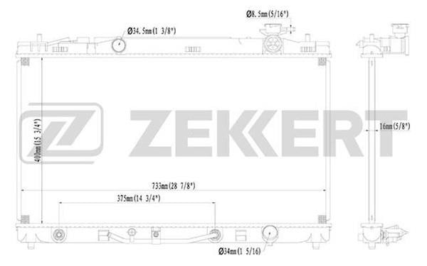 Zekkert MK-1203 Радіатор, система охолодження двигуна MK1203: Купити в Україні - Добра ціна на EXIST.UA!