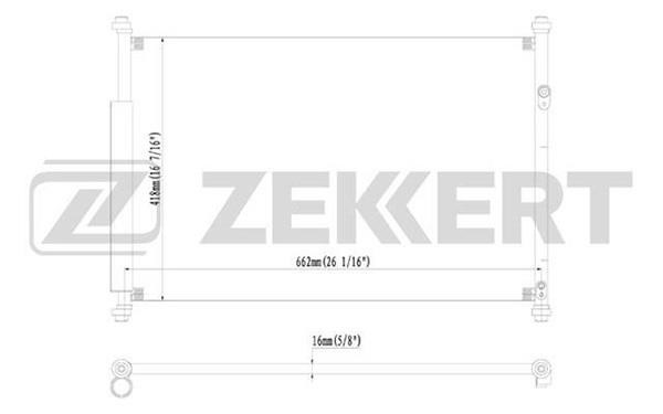 Zekkert MK-3054 Радіатор кондиціонера (Конденсатор) MK3054: Купити в Україні - Добра ціна на EXIST.UA!