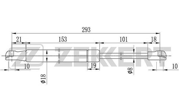 Zekkert GF-1034 Пружина газова капоту GF1034: Купити в Україні - Добра ціна на EXIST.UA!