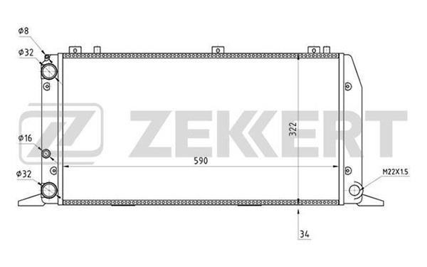 Zekkert MK-1019 Радіатор охолодження двигуна MK1019: Купити в Україні - Добра ціна на EXIST.UA!