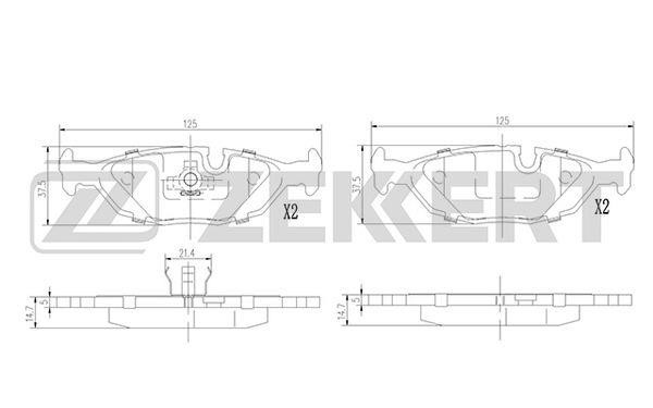 Zekkert BS-1371 Гальмівні колодки передні, комплект BS1371: Купити в Україні - Добра ціна на EXIST.UA!