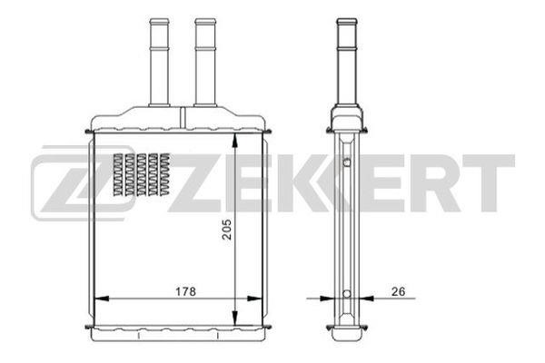 Zekkert MK-5117 Теплообмінник, опалення салону MK5117: Купити в Україні - Добра ціна на EXIST.UA!