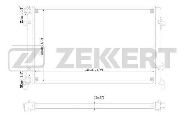 Zekkert MK-1093 Радіатор охолодження двигуна MK1093: Купити в Україні - Добра ціна на EXIST.UA!