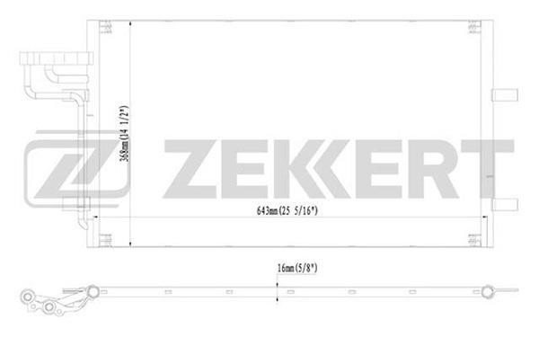 Zekkert MK-3033 Радіатор кондиціонера (Конденсатор) MK3033: Купити в Україні - Добра ціна на EXIST.UA!