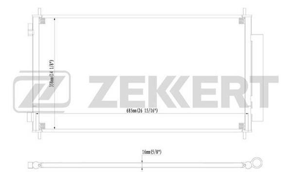 Zekkert MK-3014 Радіатор кондиціонера (Конденсатор) MK3014: Приваблива ціна - Купити в Україні на EXIST.UA!
