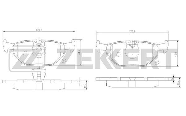 Zekkert BS-1232 Гальмівні колодки, комплект BS1232: Купити в Україні - Добра ціна на EXIST.UA!