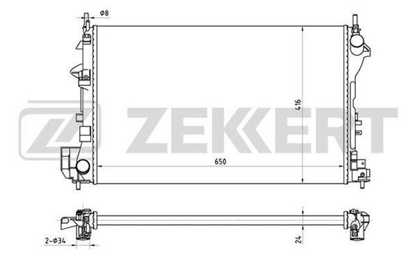 Zekkert MK-1385 Радіатор, система охолодження двигуна MK1385: Купити в Україні - Добра ціна на EXIST.UA!