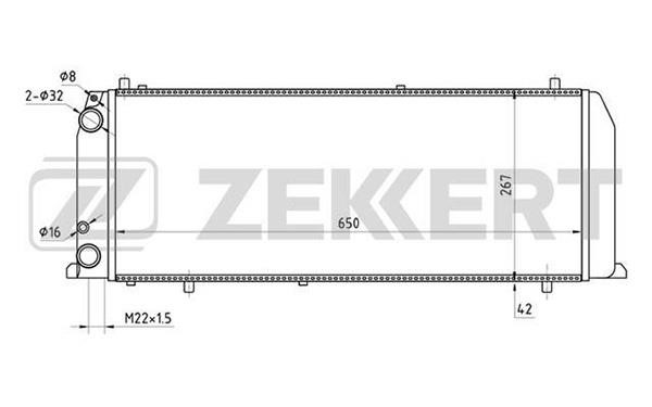Zekkert MK-1020 Радіатор охолодження двигуна MK1020: Купити в Україні - Добра ціна на EXIST.UA!