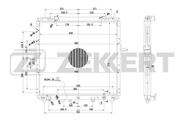 Zekkert MK-1536 Радіатор, охолодження двигуна MK1536: Купити в Україні - Добра ціна на EXIST.UA!