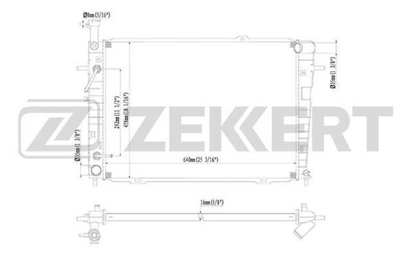 Zekkert MK-1191 Радіатор охолодження двигуна MK1191: Приваблива ціна - Купити в Україні на EXIST.UA!