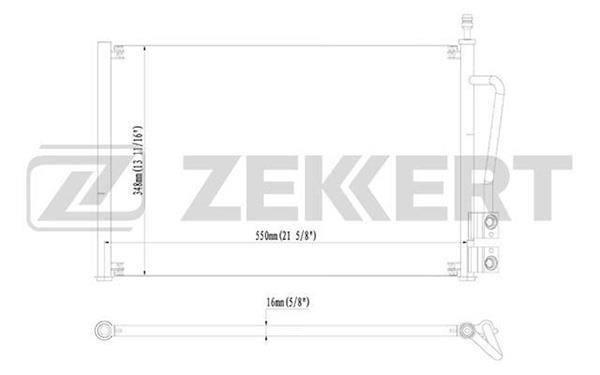 Zekkert MK-3058 Радіатор кондиціонера (Конденсатор) MK3058: Приваблива ціна - Купити в Україні на EXIST.UA!
