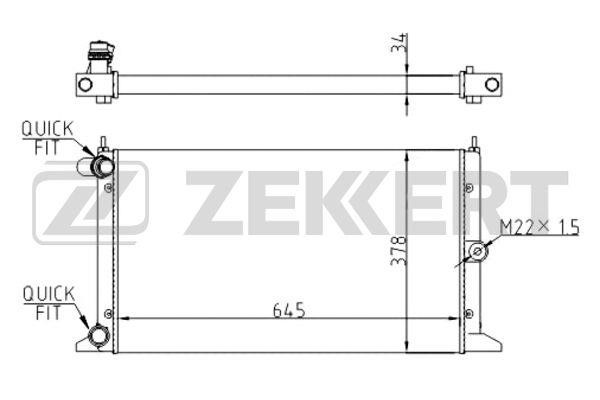 Zekkert MK1068 Радіатор охолодження двигуна MK1068: Купити в Україні - Добра ціна на EXIST.UA!