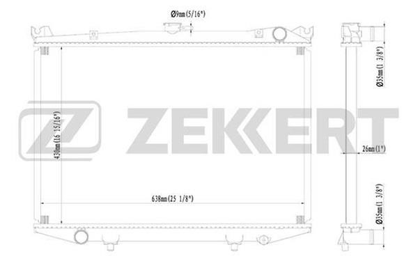 Zekkert MK1057 Радіатор охолодження двигуна MK1057: Купити в Україні - Добра ціна на EXIST.UA!