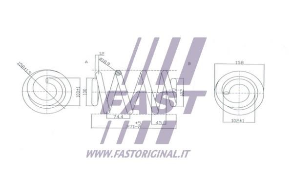Fast FT12282K Пружина підвіски FT12282K: Приваблива ціна - Купити в Україні на EXIST.UA!