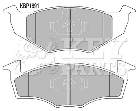 Key parts KBP1691 Гальмівні колодки, комплект KBP1691: Купити в Україні - Добра ціна на EXIST.UA!