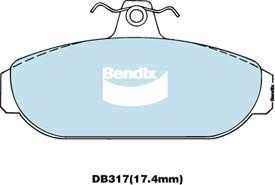 Bendix USA DB317 GCT Гальмівні колодки, комплект DB317GCT: Приваблива ціна - Купити в Україні на EXIST.UA!