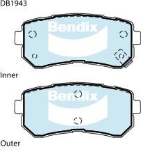 Bendix USA DB1943 4WD Гальмівні колодки, комплект DB19434WD: Купити в Україні - Добра ціна на EXIST.UA!