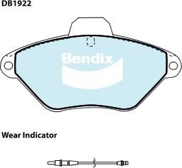 Bendix USA DB1922 GCT Гальмівні колодки, комплект DB1922GCT: Купити в Україні - Добра ціна на EXIST.UA!