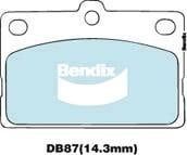 Bendix USA DB87 GCT Гальмівні колодки, комплект DB87GCT: Купити в Україні - Добра ціна на EXIST.UA!