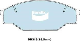 Bendix USA DB318 HD Гальмівні колодки, комплект DB318HD: Приваблива ціна - Купити в Україні на EXIST.UA!