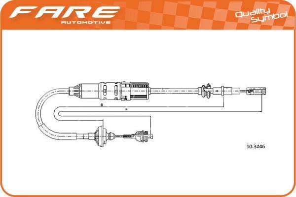 Fare 24848 Тросовий привод, привод зчеплення 24848: Купити в Україні - Добра ціна на EXIST.UA!